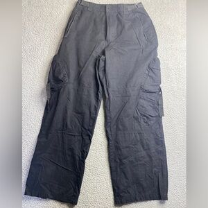 Forever 21 Charcoal Wide Leg Cargo Pants